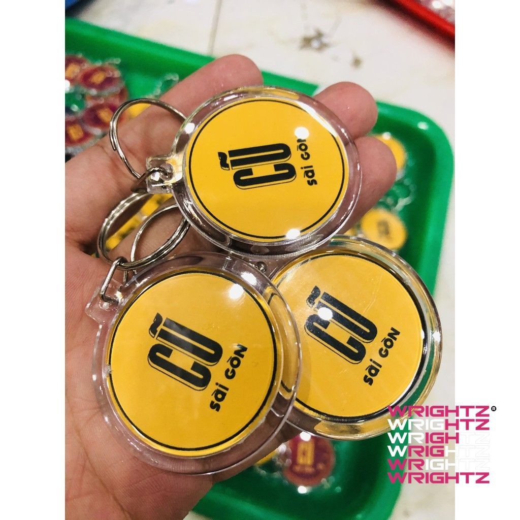 Móc khóa mica in theo yêu cầu - Móc khóa trong suốt nhiều hình dáng WrightZ