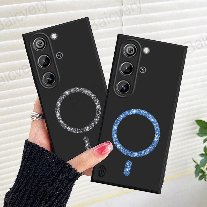 Ốp điện thoại silicon mềm cho Red Magic 10S Pro Plus/10S Pro/10/10 Pro kèm nhãn dán sạc không dây tự
