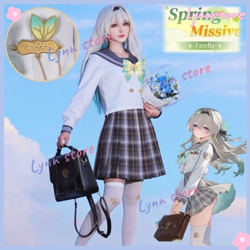 Trang phục cosplay HONKAI STAR RAIL Xuân Missive Firefly - Váy JK và tóc giả anime
