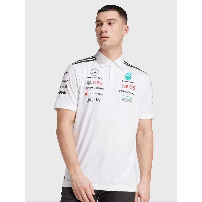 MỚI 2025 2026 Mercedes AMG Petronas F1 Team Polo TOPS Áo Sơ Mi