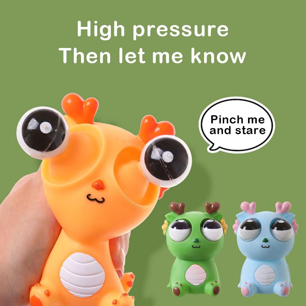 Pop Eye Dragon Squishy Toy Đồ chơi bóp căng thẳng Đồ chơi dễ thương cho trẻ em Đồ chơi giảm căng thẳ