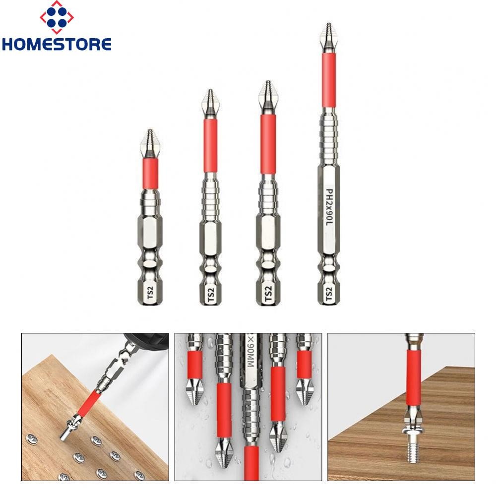 [Homestore]4pcs Screwdriver Bit Set, Electric Drill Bit Set,Power Tool Drill Attachment