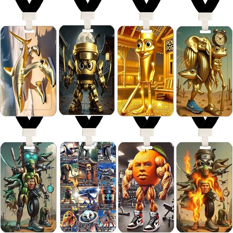 Âm thanh Brainrot‌ Hộp đựng thẻ sinh viên / tay áo thẻ xe buýt / tay áo thẻ truy cập / giấy phép lao