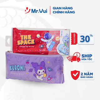 Bóp viết Mr.Vui BVH 004, Hộp bút học sinh có khoá kéo chống thấm chất liệu vải cao cấp dày dặn