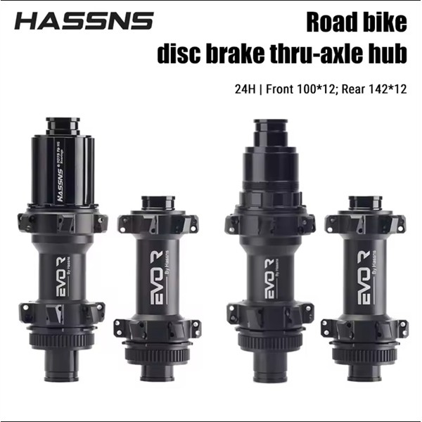 Bộ Đùm Xe Đạp Hassns Evor 24 Lỗ Hợp Kim Nhôm 8-11 Tốc Độ Trục THRU 142x12mm - Phụ Tùng Xe Đạp Đường 