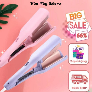 Máy Uốn Tóc Xoăn Hippie Sóng Nước 32mm Chất Liệu Gốm Sứ Cao Cấp - Máy Dập Xù Làm Tóc Xoăn 32mm Tiện Lợi