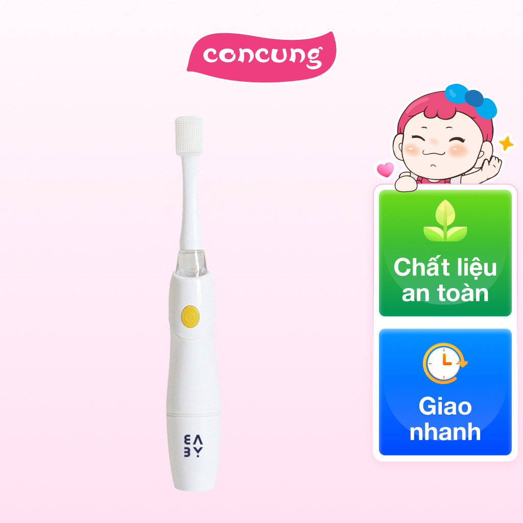 Bàn chải điện silicone Baby&I Step 1 (Vàng, BI-8410 )