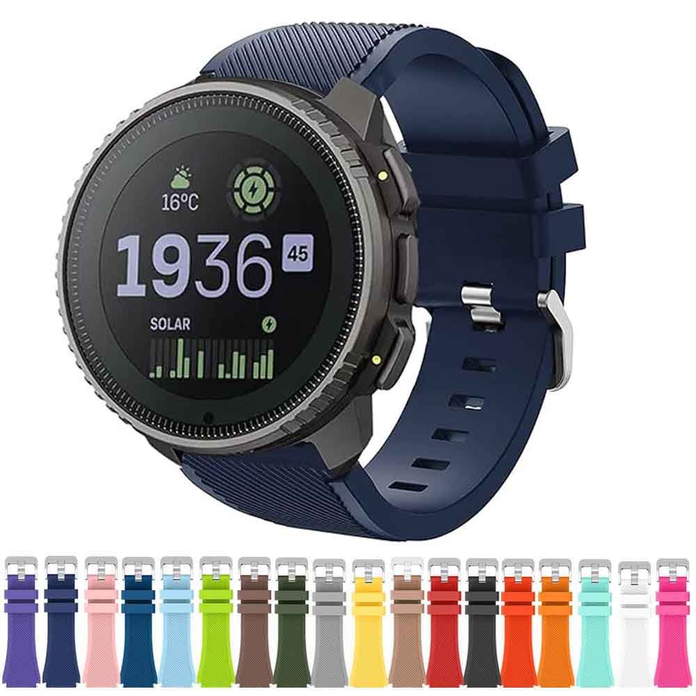Dây đeo silicon 22mm cho vòng đeo tay thay thế SUUNTO Dọc / 9 Peak Pro / 5 Peak / Suunto RUN / Race 