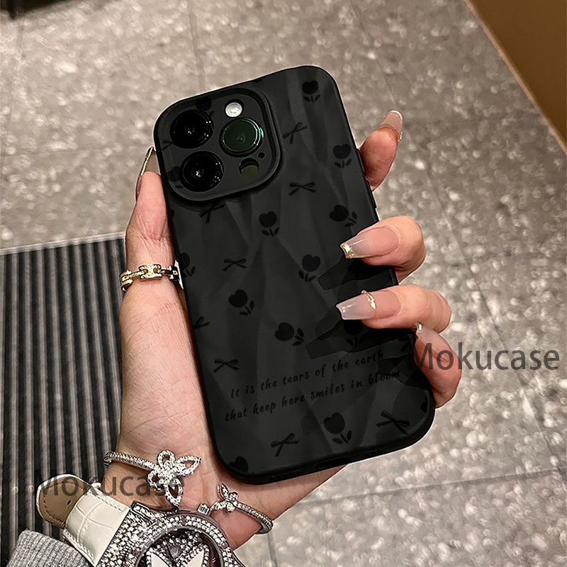 ốp lưng iPhone 11 12 13 14 15 16 17 Pro Max Black Butterfly Rose Tương thích với iPhone 11 13 14 15 