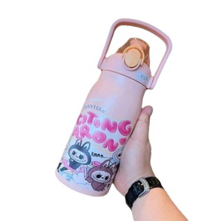 BÌNH GIỮ NHIỆT INOX 304 HỌA TIẾT 1000ML CÓ QUAI XÁCH RẤT DỂ THƯƠNG