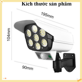 Đèn Led Giả Camera  Năng Lượng Mặt Trời Giả Camera Chống Trộm- Chống Nước -Có Điều Khiển Cảm Biến