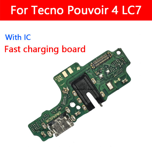 Dành Cho Tecno Pouvoir 4 LC7 USB Bảng Sạc Dock Cổng Flex Cáp Phụ Kiện Sửa Chữa