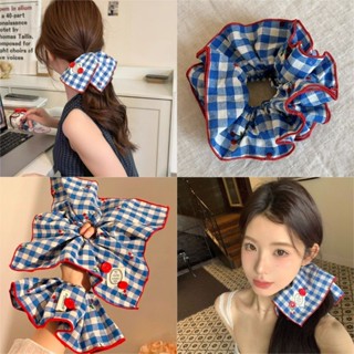 Scrunchies dây buộc tóc màu xanh anh đào 3 kích cỡ khác nhau 