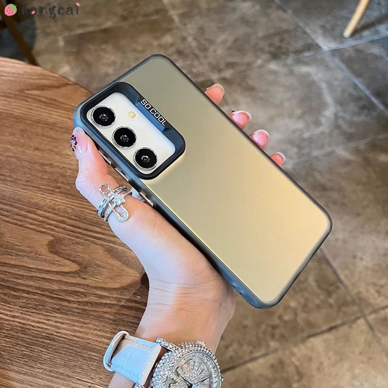 Dành Cho Samsung Galaxy S25 Plus Ultra S25 + M55 M35 M15 F55 F15 Ốp Điện Thoại Sang Trọng Laser Đen 