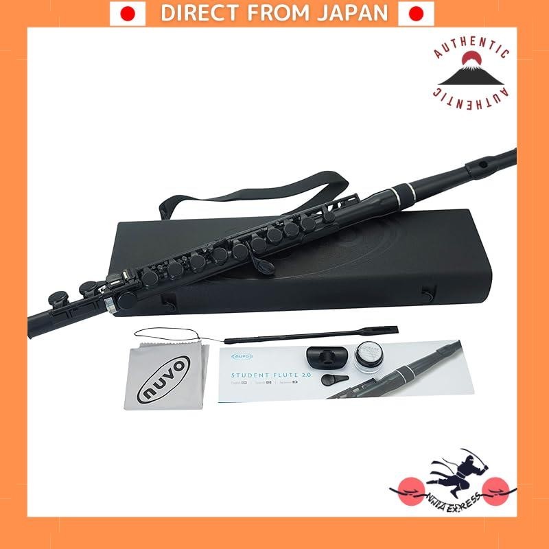 NUVO Plastic Wind Instrument Flute C Student Flute 2.0 Student Flute Black/Black N230SFBK [with dedi