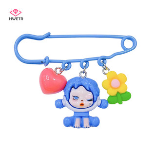 Hwetr Đáng Yêu Popmart Thổ Cẩm Hoạt Hình Anime Chân Huy Hiệu Cho Gilrs Túi Quần Áo Ve Áo Pin Trang Trí Phụ Kiện Mới