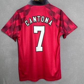 9697 Áo đấu Manchester United sân nhà Cổ điển CANTONA BECKHAM GIGGS cổ điển chất lượng hàng đầu phiên bản Thái Lan cổ điển màu đen dáng rộng thông gió Áo thun ngắn tay khô nhanh Thể thao