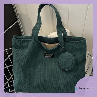 Túi xách nữ vải nhung Tote dung tích lớn Túi đeo vai cổ điển Túi Satchel thông thường