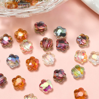 St. kunkka 10 Chiếc Hạt Hoa Pha Lê Thủy Tinh Mặt Hạt Hoa Cho DIY Vòng Tay Vòng Cổ Làm