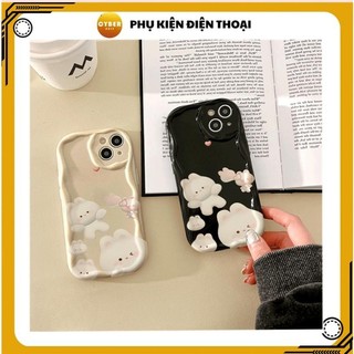 Ốp Lưng Iphone Viền Sóng Nổi Thỏ Xinh Dành Cho Iphone 15 14 13 12 11 Pro Max Plus/X-XS-XSMax [00272NY]