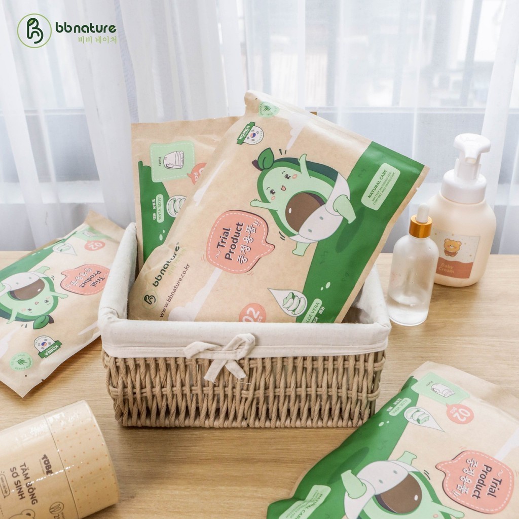 Combo 2 miếng bỉm dùng thử BB Nature BB615