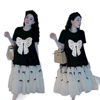 Váy suông đầm bầu MAMADRESS thiết kế COTTONG PHA TƠ NƠ xinh xắn tiểu thử mặc mềm mát thấm hút mồ hôi dễ chịu V231