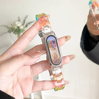 Người Phụ Nữ Nhựa Dây Đeo Cho Xiaomi Miband 10 9 8 7 6 5 4 3 Dây Đeo Cổ Tay Cho Xiaomi 10 NFC Vòng Tay Thể Thao Thay Thế Dây Đeo Tay