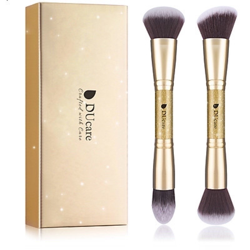 Combo cọ trang điểm DUcare 2 PCS Double-ended Makeup Brushes Foundation Powder Contour Brush