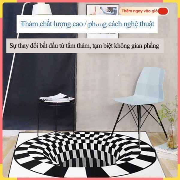 Thảm lót sàn nhà hiệu ứng 3D sống động tạo ảo giác 3D illusion ☘️Green Home☘️