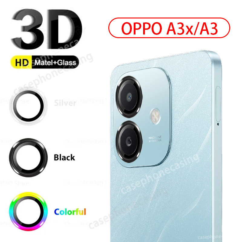 Dành Cho Oppo A3X A3 A3X OppoA3X Oppo A3 5G 2024 Ốp Lưng 3D Bảo Vệ Camera Vỏ Kính Cường Lực Cong Mat