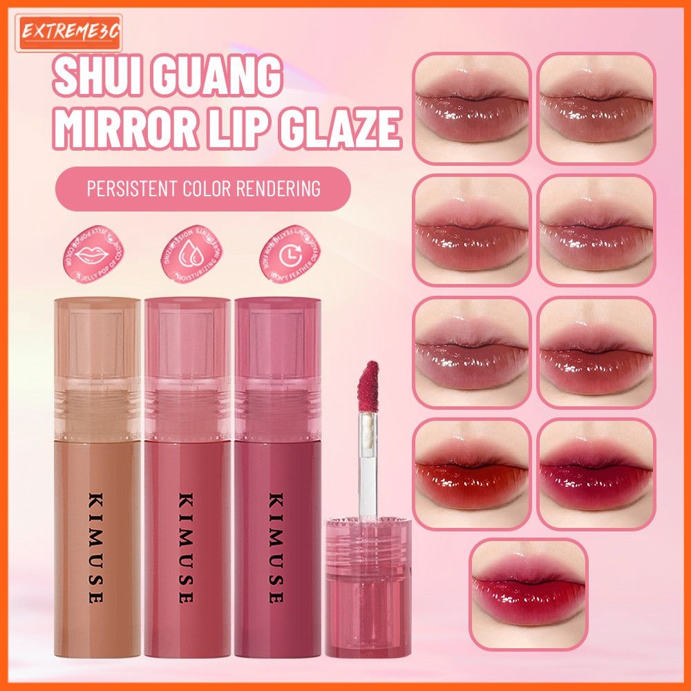 Kimuse Gương Hydration Air Lip Glaze Dưỡng ẩm Nước thấm nước Ánh sáng chống thấm nước Son bóng