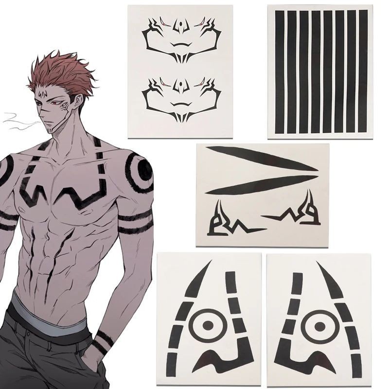 Ryomen Sukuna Hình xăm Nhãn dán Ryomen Sukuna Sticker Jujutsu Kaisen Hình xăm Nhãn dán Jujutsu Kaise