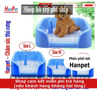 Khay vệ sinh dạng bức tường cho chó đực, bằng nhựa cao cấp, có lưới (sunzin 378) + Tặng 3 tấm tã lót chuồng, sàn xe