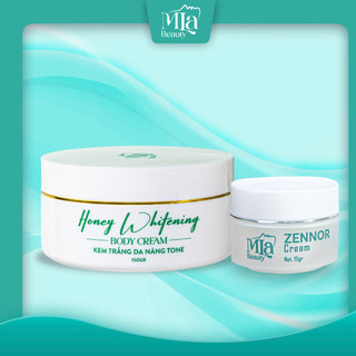 Combo Kem body và Face dưỡng trắng chuyên sâu, make up nâng tone cấp ẩm Mla Beauty