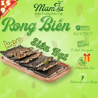 Rong biển kẹp hạt dinh dưỡng Mamfa siêu nhiều hạt thơm giòn không đường ăn kiêng giảm cân ăn vặt healthy