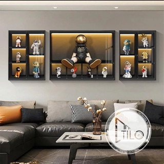  Tranh Tráng Gương Treo Tường Decor Phi Hành Gia Nghệ Thuật Trang Trí Phòng Khách Hiện Đại Bộ 3 Sáng Tạo Cá Tính 