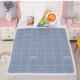 Tấm lót chống thấm cho bé, Thảm lót chống thấm  3 lớp size to cho bé 80x120CM RAMEN