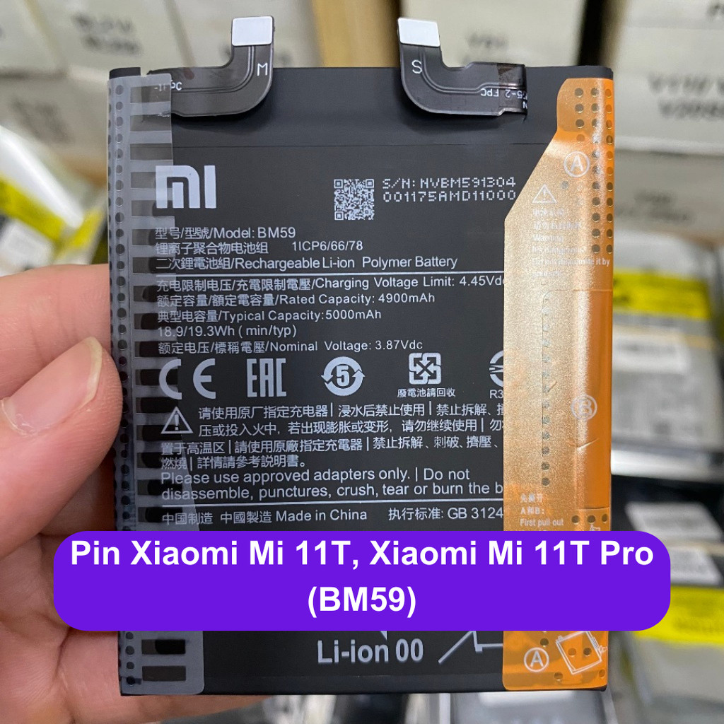Pin Xiaomi Mi 11T 5G, Mi 11T pro, Poco F4 (BM59) bảo hành 6 tháng