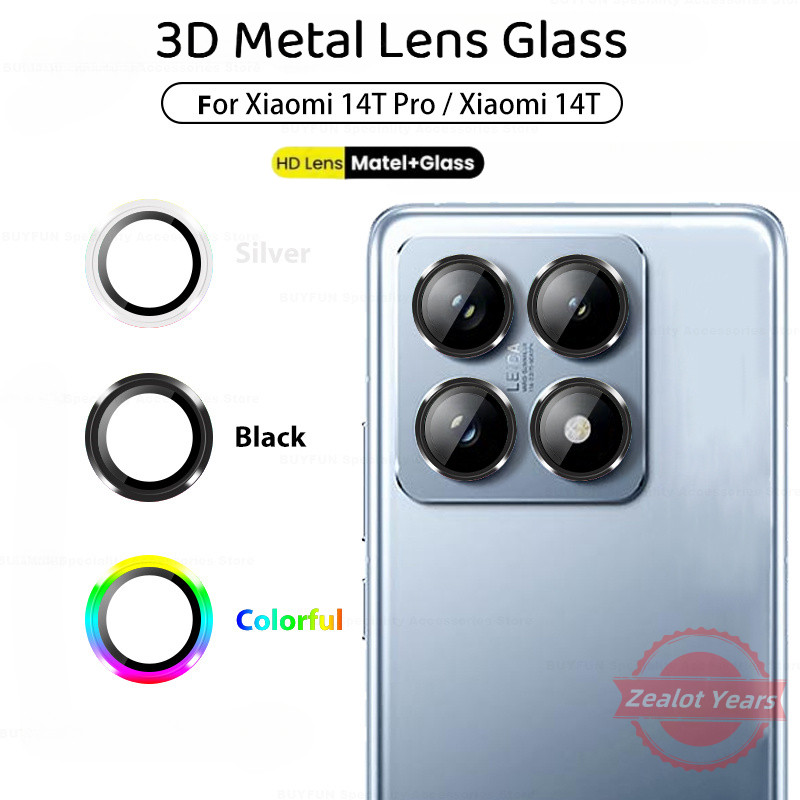 Dành Cho Xiaomi Mi 14T Pro 5G 14TPro Siêu Mỏng Trong Suốt Sang Trọng Bảo Vệ Ống Kính Máy Ảnh Kim Loại Bảo Vệ Vòng Kính Cường Lực Nắp Phim