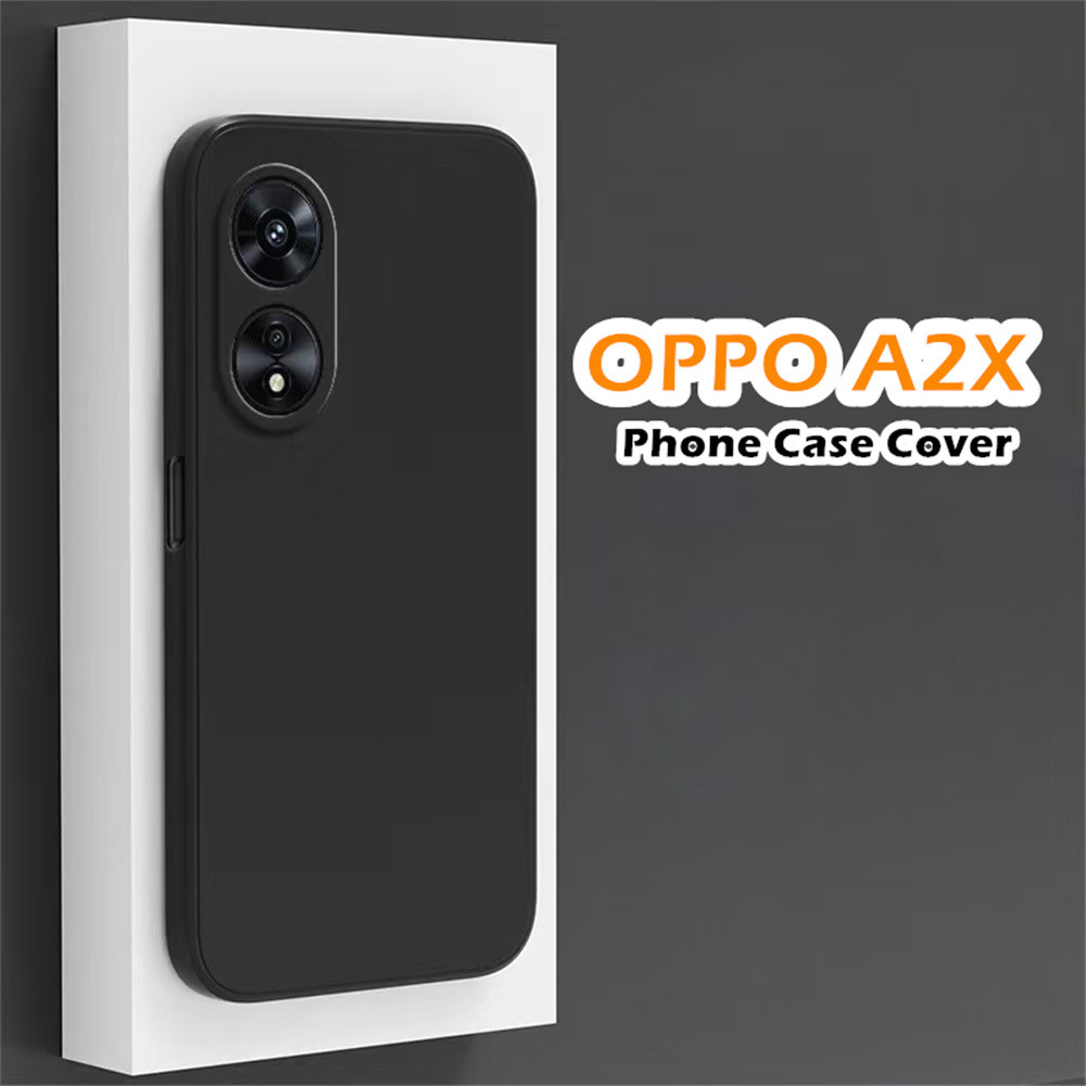 [3Cideas] Dành Cho OPPO A2X Ốp Lưng Cạnh Thẳng Silicon Full Ốp Lưng Điện Thoại Màu Trơn Cổ Điển