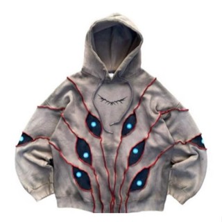 Mỹ Retro Áo Y2K Harajuku Hip-Hop Thêu Áo Chui Đầu Áo Thể Thao Áo Khoác Châu Âu Mỹ Nam Nữ Cùng Phong Cách