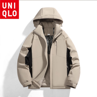  Áo khoác thể thao thông thường UNIQLO Unisex Áo khoác Cotton dày chống gió chống thấm nước và ấm áp Thích hợp cho du lịch ngoài trời mùa đông 