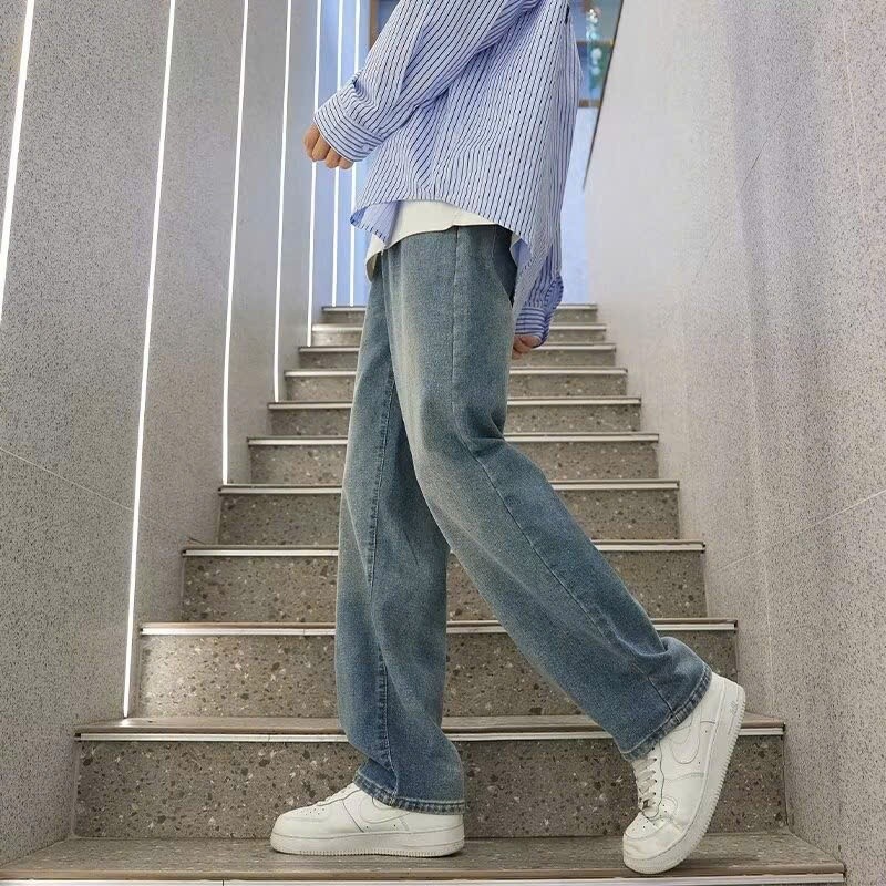 [BẢN CAO CẤP] Quần Jean Nam Ống Suông Rộng N1LUXYRY, Quần Bò Nam Màu Xanh Wash RETRO JEAN004 [CÓ BIG