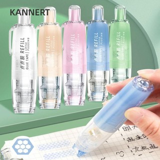 Keo dán hai mặt KANNERT, DIY Scrapbooking Pen Shape Roller Glue Tape, Lõi xoay 360 độ trong suốt có thể thay thế Đầu bấm Loại bút keo Văn phòng trường học