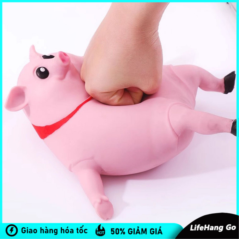 Đồ Chơi Nắn Bóp Heo Hồng Xả Stress Giảm Căng Thẳng Heo Silicon Đàn Hồi, Lợn Xả Stress, Con Heo Dẻo đ