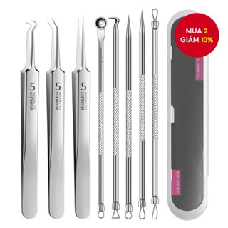 Kẹp tế bào bằng thép không gỉ 8 mảnh Nhíp loại bỏ mụn đầu đen