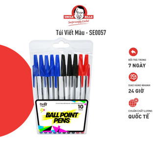Túi viết 3 màu 10 cây uncle bills se0057