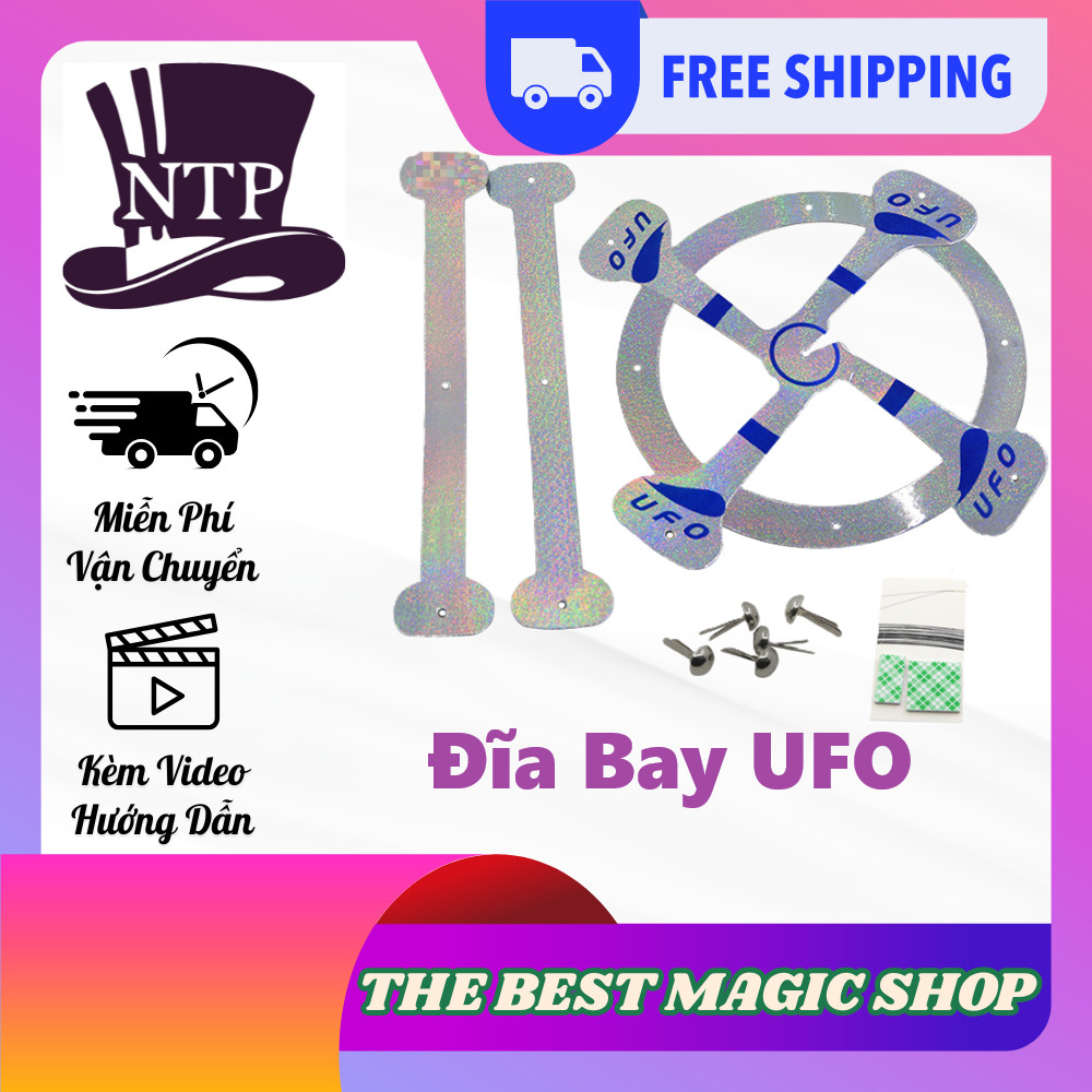 Ảo thuật đĩa bay UFO ma thuật hàng chuẩn tặng kèm dây IT tàng hình siêu chắc (có hướng dẫn)