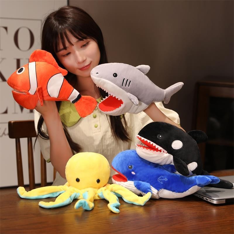 Sea Animal Shark Arm Hand Puppet Doll Hand Play 0728