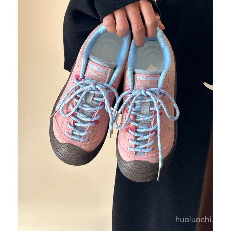 Dad Shoes Women25Spring Lightweight Casual Non-Slip Hiking Shoes Round Toe Niche